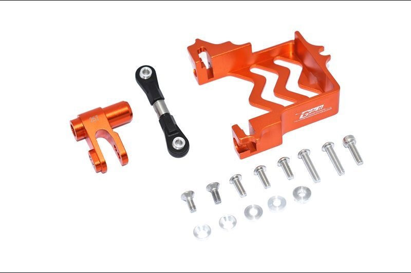 GPM ALU SERVO MOUNT +STAINLESS STEEL TROD+25T ALU SrvHrn -16PCS TXM024OR