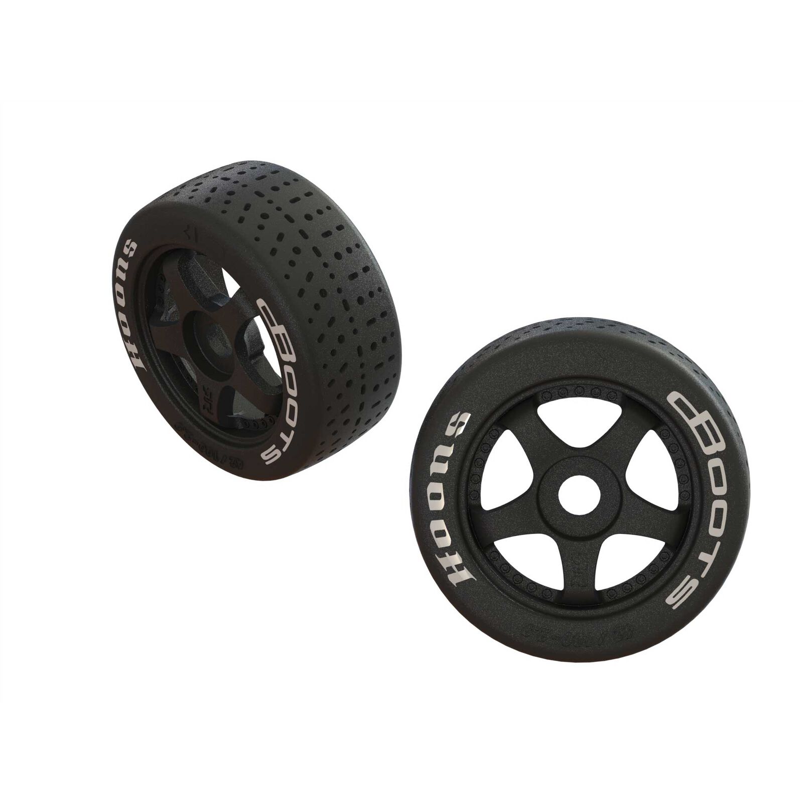 ARRMA dBoots Hoons 42/100 2.9 Pre-Mounted Belted Tires, White, 17mm Hex, 5-Spoke (2) ARA550062