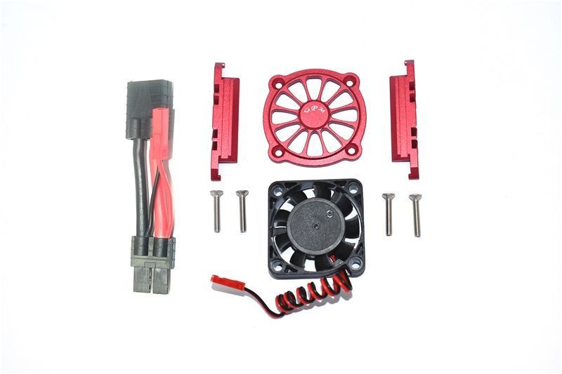 GPM Alu Motorkühlkörper mit Ventilator rot Traxxas MAXX
