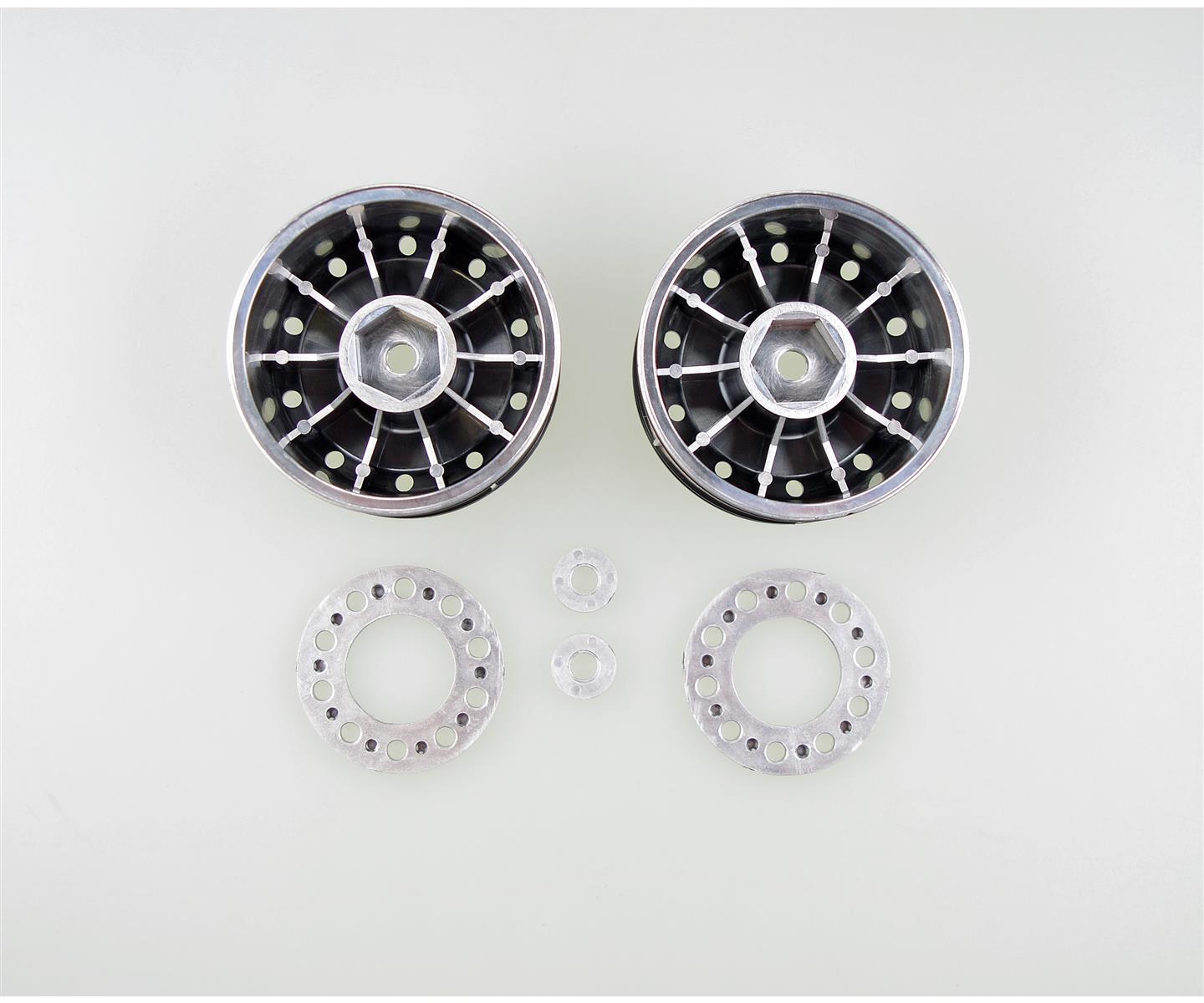 Tamiya 56519 1:14 Aufliegerfelgen (2) 30mm Chrom matt 300056519