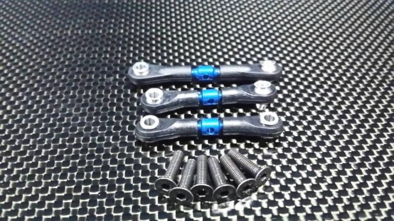 GPM Alu Spurstangen mit Kugelpfannen blau Tamiya TT02