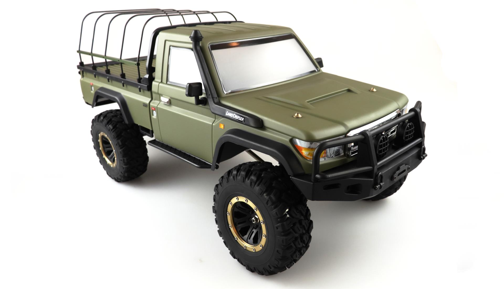 Amewi AMXRock RCX8PS Scale Crawler Pick-Up 1:8, RTR Militär grün 22475