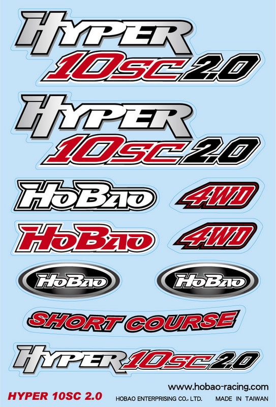 HoBao HYPER 10SC 2.0 DECAL 11414