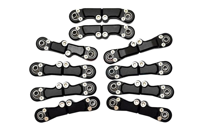 GPM Aluminium Kugelpfannen gerade & gebogen komplett GPM AXIAL SCX6 JEEP JLU WRANGLER SCX6162/BEBK