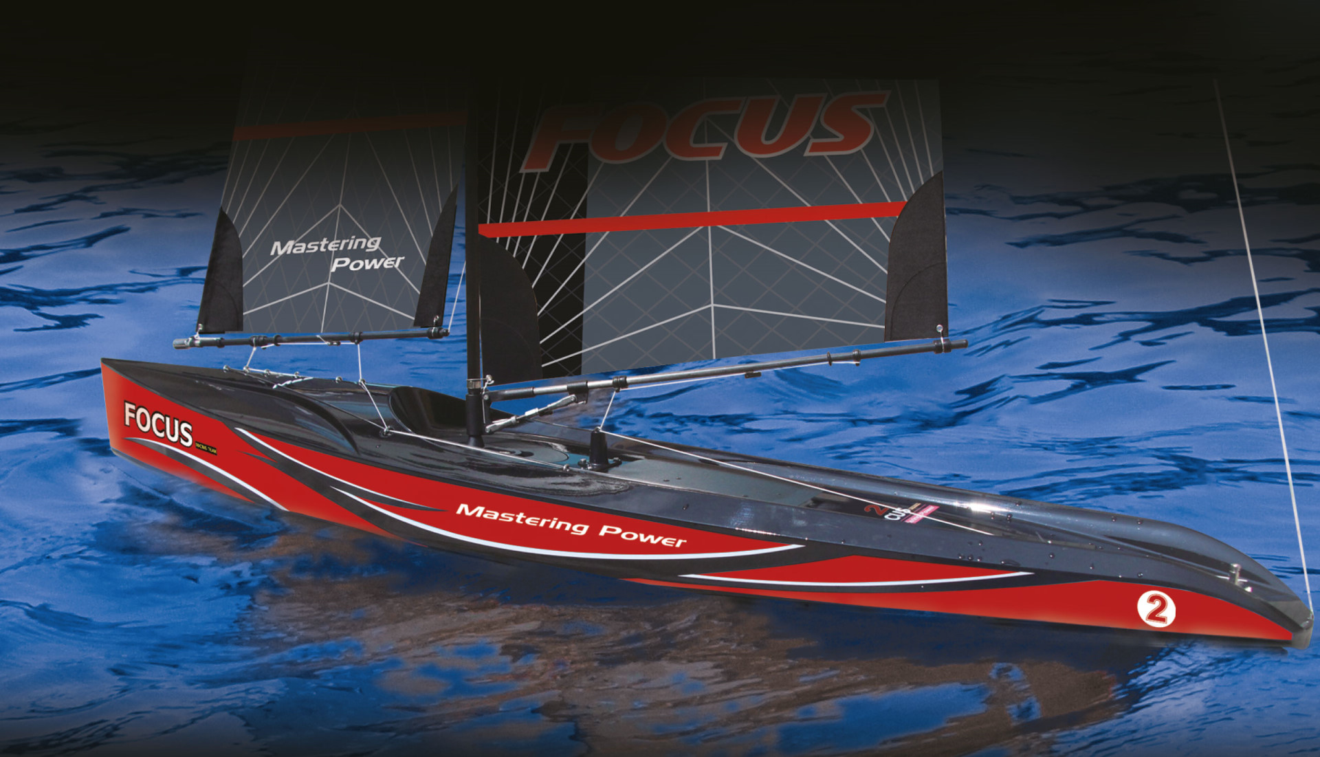 Joysway Focus III Racing Segelyacht 100cm 2,4GHz RTR rot 26106 - Abbildung 8