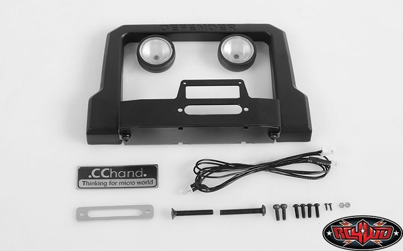 RC4WD Functional Metal Light & Winch Bumper for Land Rover Defende VVV-C0125