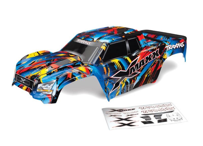 Traxxas 7711T Karo X-Maxx Rock n' Roll (lackiert + Aufkleber) mit Tailgate