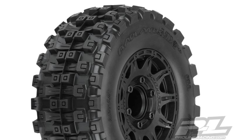 Pro-Line Badlands MX28 All Terrain BELTED Truck Reifen v/h(2 2.8 TRX Style Bead auf Raid 6x30 Felge schwarz 4x4 v/h 10174-10