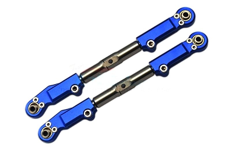 GPM Aluminium & Edelstahl Spurstange oben hinten blau GPM Traxxas Sledge SLE057SB