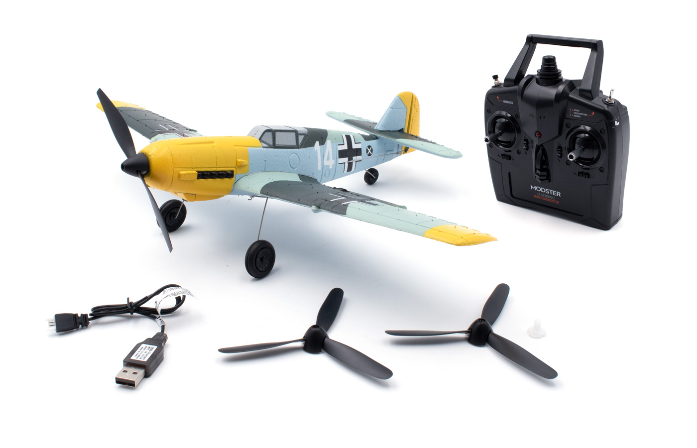 Modster MDX BF 109 E Messerschmitt Elektromotor RTF inkl. 6-Achs-Flu MD11491