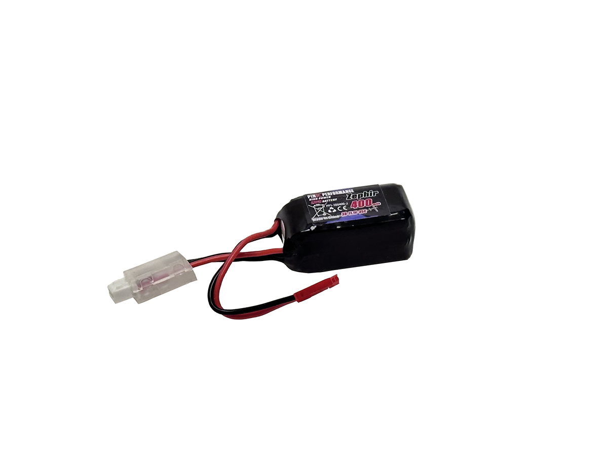 Pink Performance Zephir LiPo Akku 3S 11.1V-400-35C (JST) 40x21x23mm 35g PP1-3S0400-J
