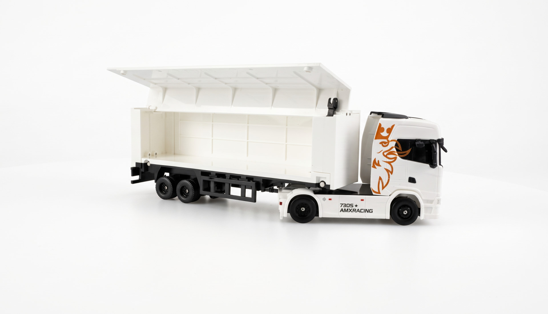 Amewi Scania 730 S Mini LKW mit Kofferauflieger proportional 4WD 1:64 RTR weiß - Abbildung 7