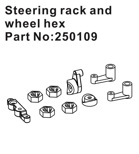 Hobby Plus Steering Rack & Wheel Hex Hubs 250109