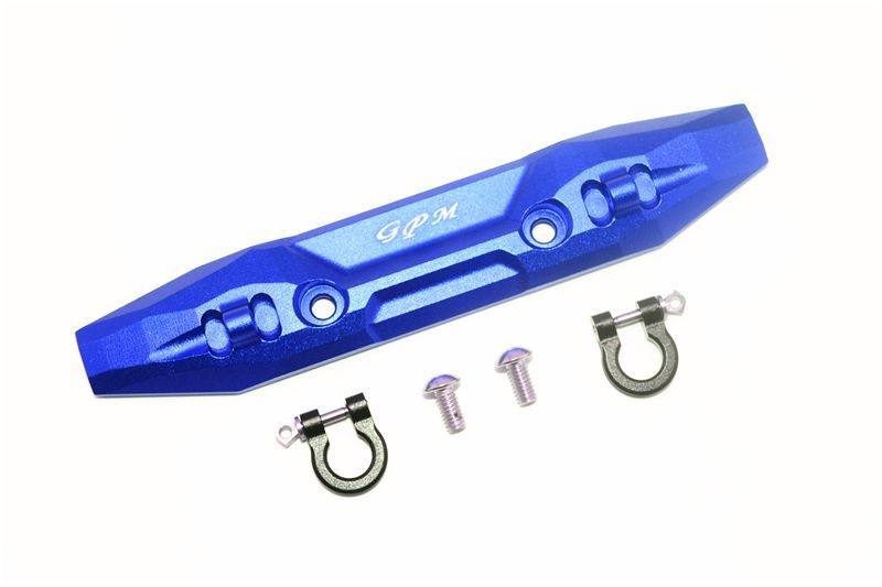 GPM Alu Bumper vorn mit D-Ringen blau Traxxas 1/10 E-Revo