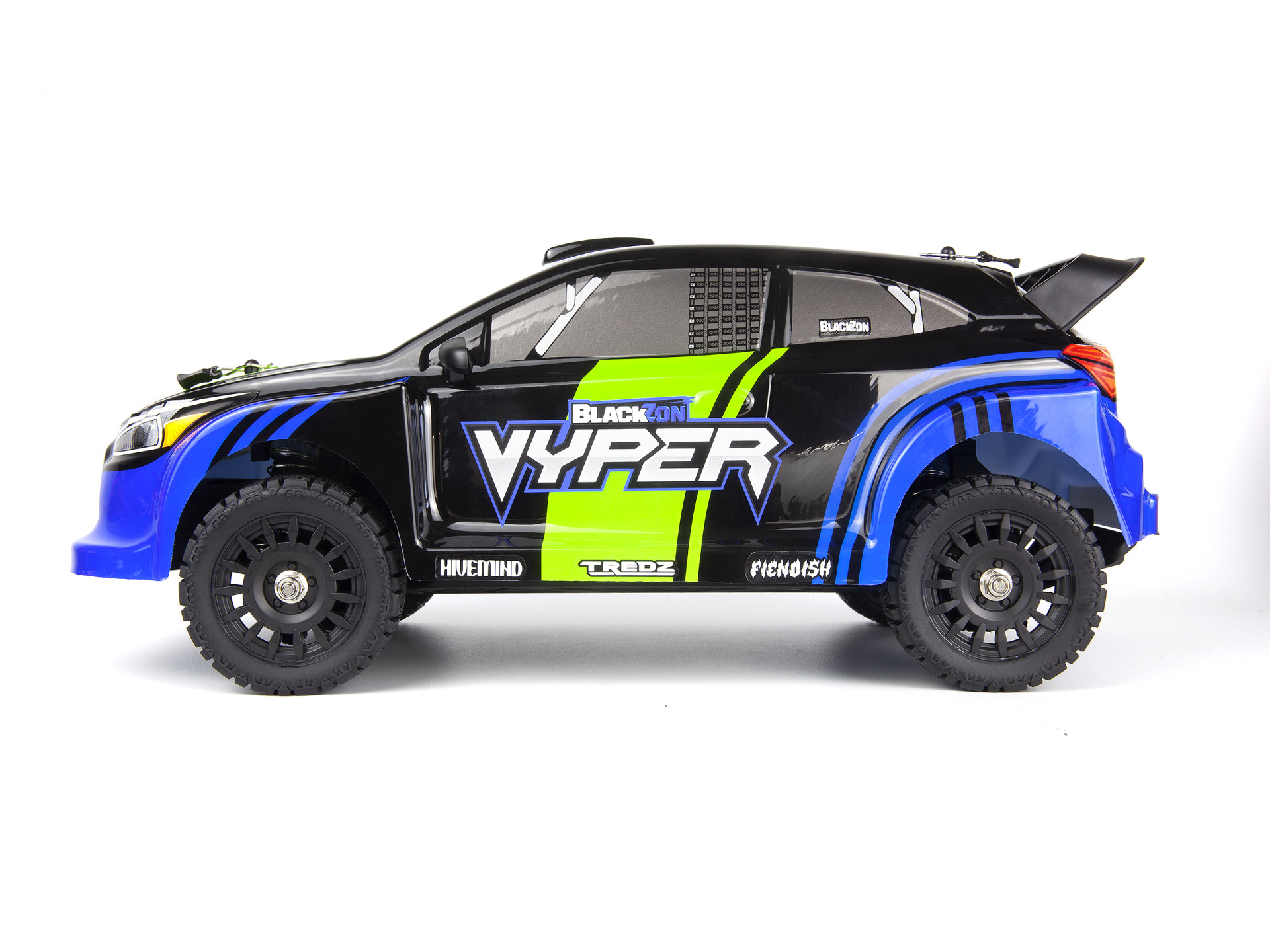 BLACKZON Vyper RX 1/16 4WD Rally Car Blau/Grün 540282 - Abbildung 2
