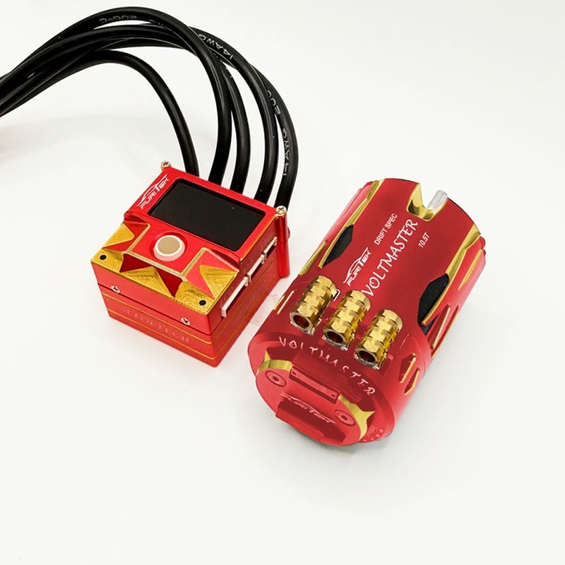 FURITEK SlideVolt BL-Combo sensored OLED / Crimson Gold Edition für 1/10 Drift & Stock Racing FUR-2658
