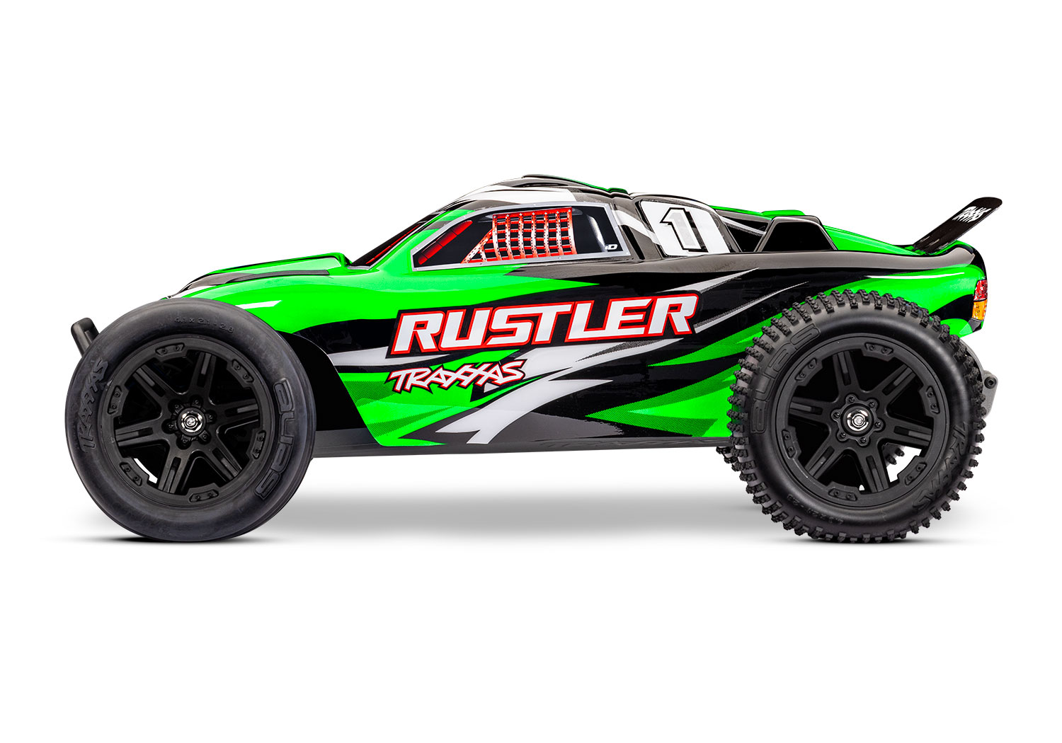 Traxxas Rustler 1/10 2WD Stadium-Truck GrünX RTR HD/Clipless mit Akku & USB-Lader 37254-8 - Abbildung 3