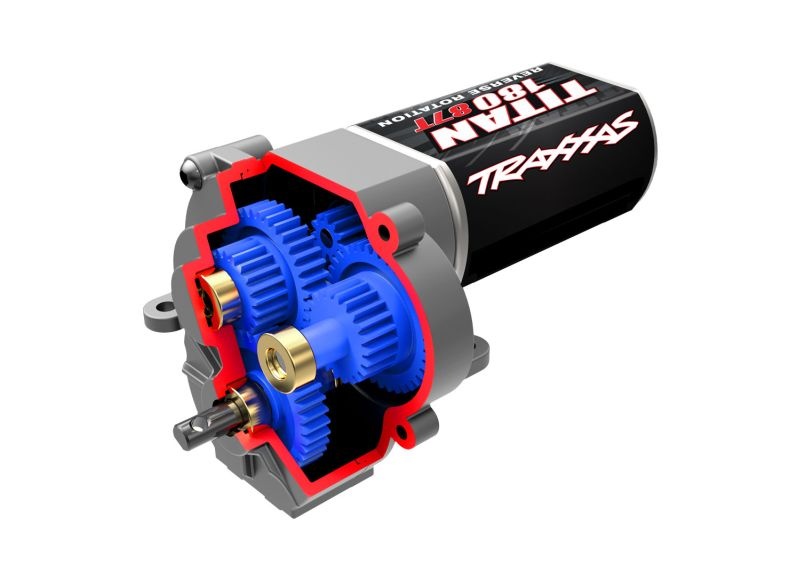 Traxxas Getriebe komplett (speed gearing) (9.7:1) incl. Titan 87T Motor 9791X