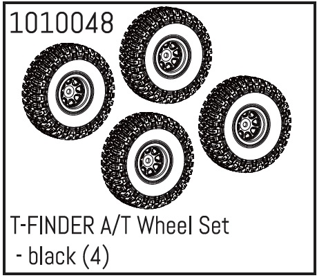 Hobby Plus T-FINDER A/T Wheel Set - black (4) 240082