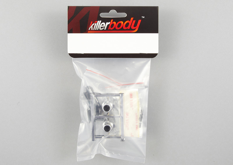 KB48284 Auspuff Set Rund Chrome für LED Einbau