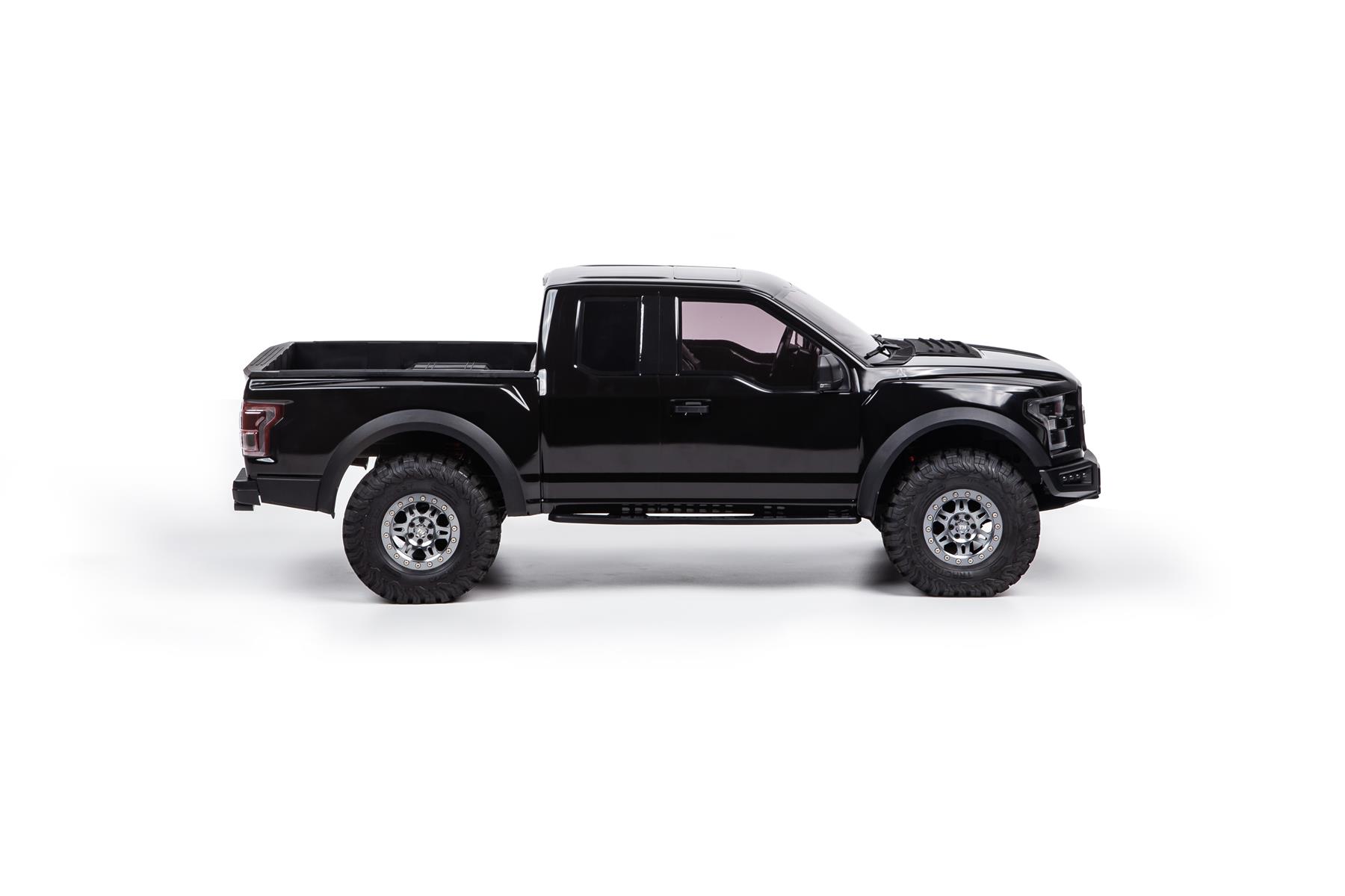 King Motor Ford 1/8 F-150 Raptor Crawler RTR mit DDF-350 Sender (Schwarz) TRF150B