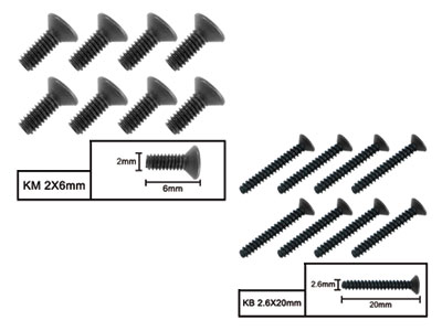Amewi 3x23mm screw set Apache/Surpass Wild W05019
