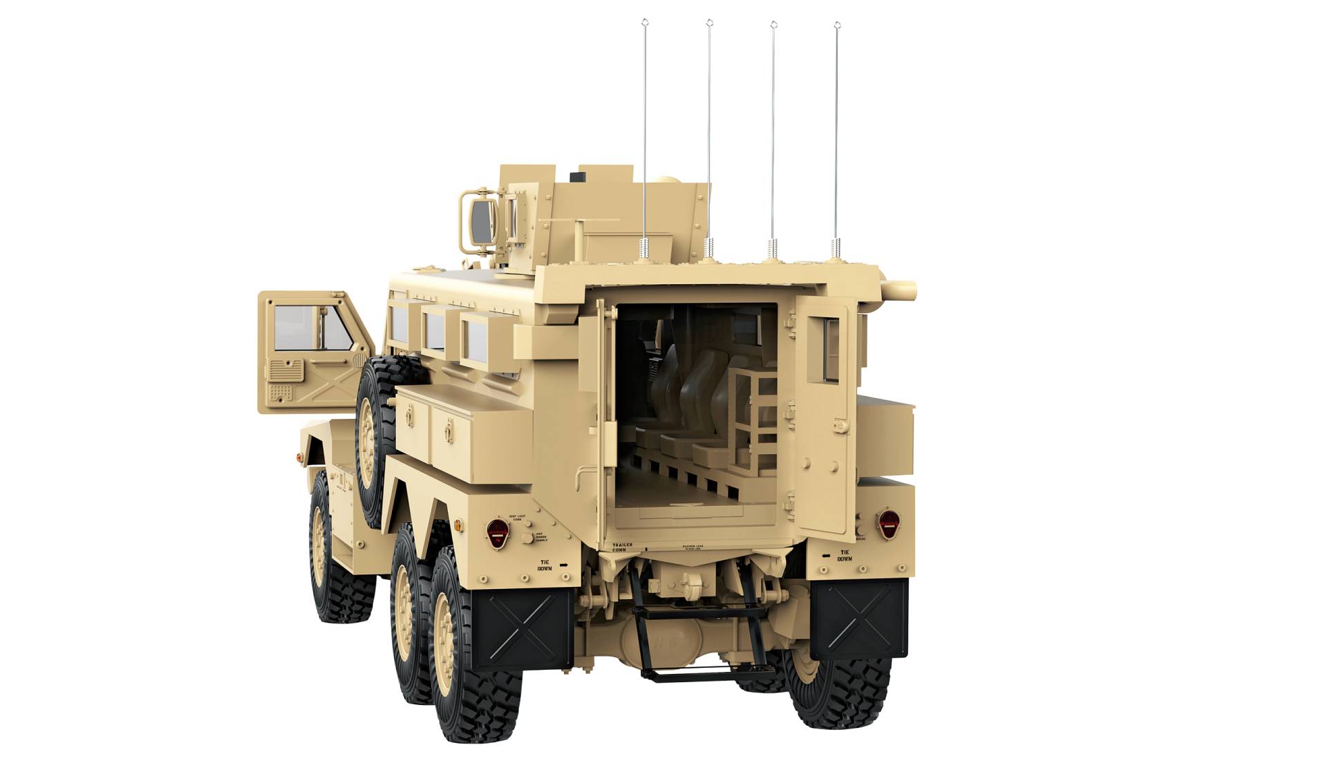 Amewi US-Miltitärfahrzeug MRAP 6x6 1:12 RTR, Licht, Sound & Rauch 22428