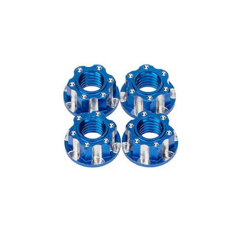 H-SPEED Alu M4 Radmutter gezahnt blau HSPX083