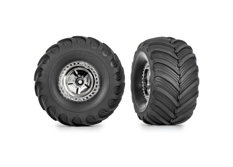 Traxxas Terra-Groove Reifen auf Chrome-Felge TRX-4MT 9867 - Abbildung 1