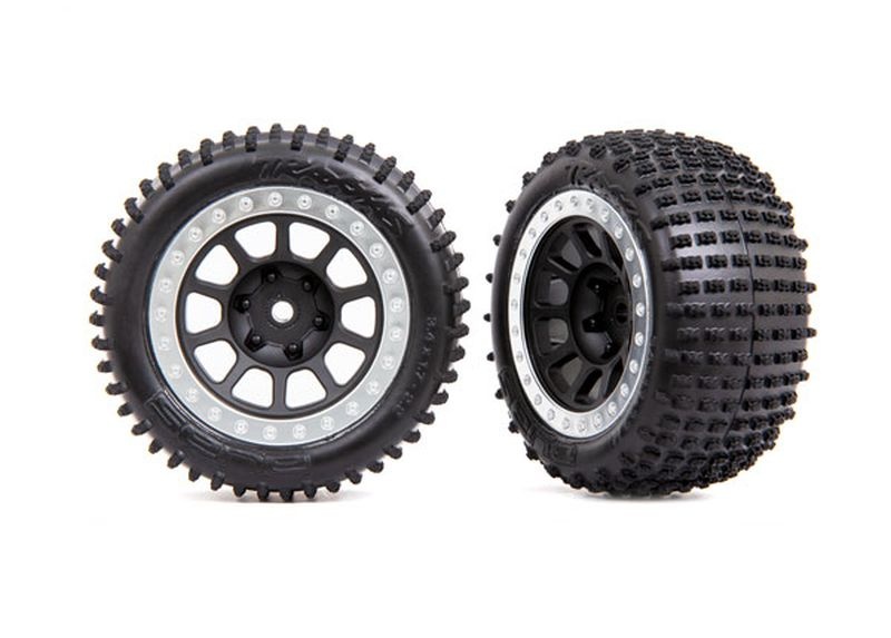 Traxxas Alias Reifen auf Felge Bandit 2.2 Graphite-grau Satin-Chrom 2470G