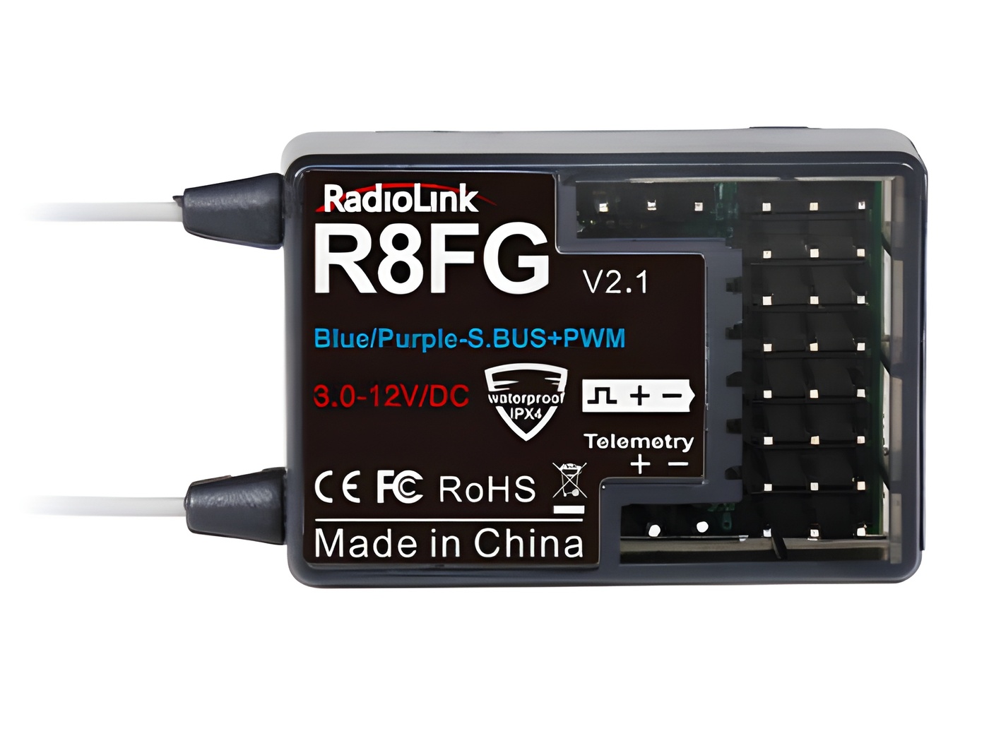 RadioLink Empänger R8FG 8-Kanal mit Powerkabel R8FG-VC