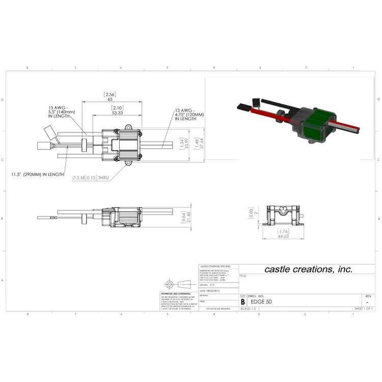 Castle Phoenix Edge 50 32V 50A ESC 5A BEC 010-0102-00