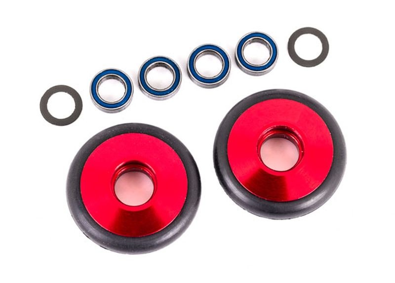 Traxxas Wheelie-Bar 6061-T6 Alu rot eloxiert +KT 9461R