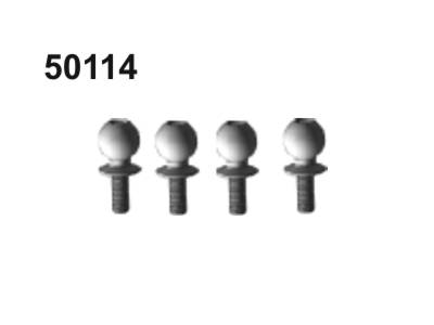 Amewi 50114 Kugelkopfschrauben D=8mm 4Stüc Pitbull X 50114
