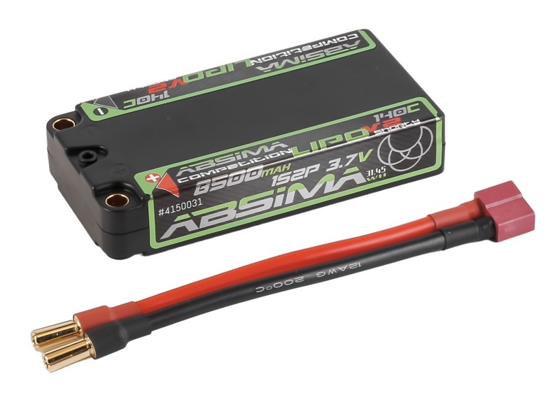 Absima Comp. Shorty LiPo 3.7V 140C/1S2P HC 8500mAh 5mm 4150031