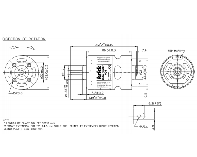 KRICK MAX Power 900 Elektromotor 42265