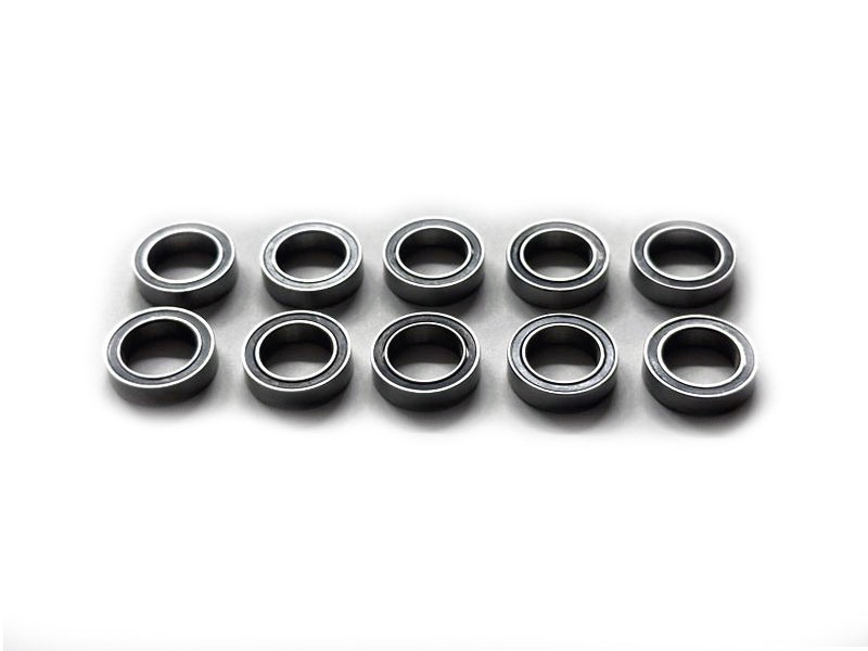 H-SPEED Kugellager 10x15x4, rostfrei, geölt, Gummi Dichtung (10) HSPB033 - Abbildung 1