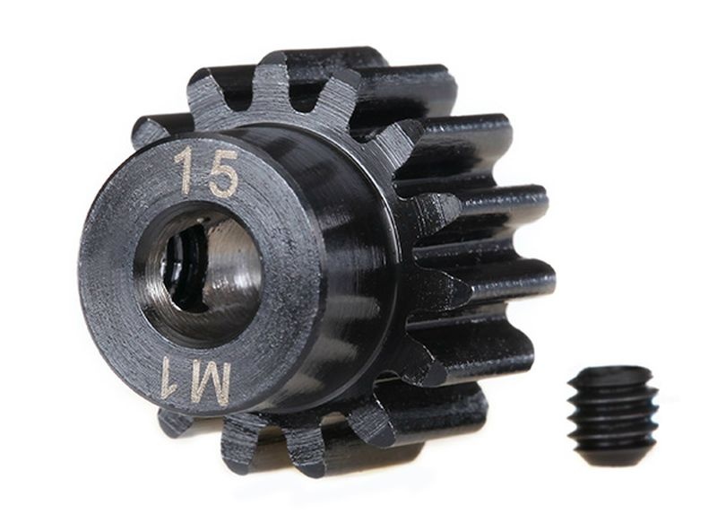 Traxxas Zahnrad 15 Zähne Ritzel (1.0 Modul) 5mm Welle extra-hart 15T 6487R