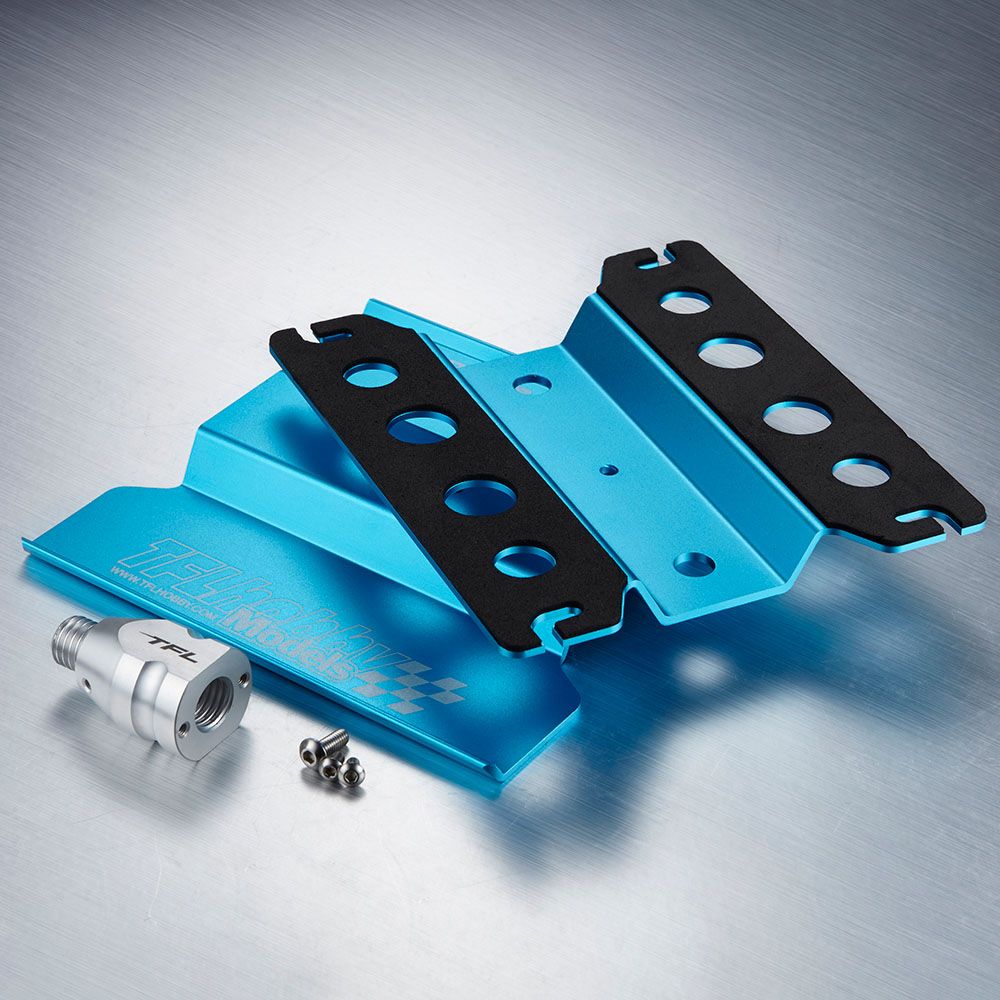TC1505-B Auto Montagestand 1/10 drehbar blau eloxiert