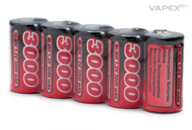 Vapex NiMH Akku 1,2V 3000mAh Sub-C RD3000SCT