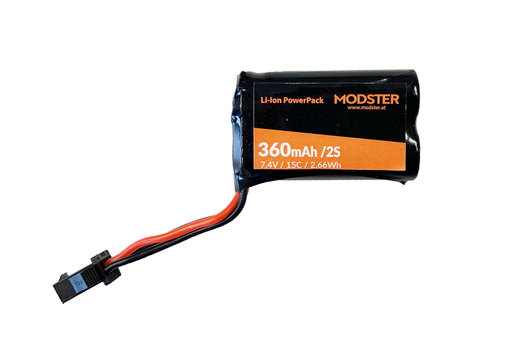 Modster LiIon Akku 2S 7.4V 360 mAh Vector SR28/30 Custom-Stecker MD10078