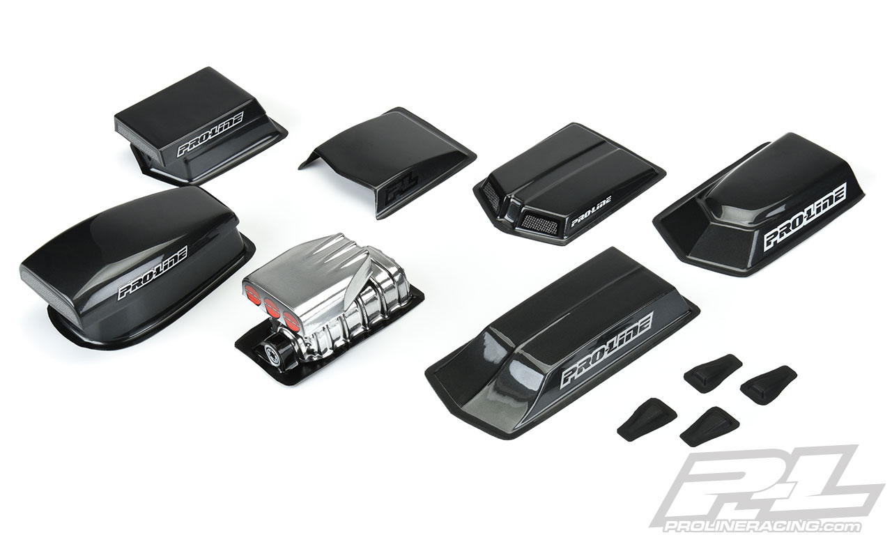 Pro-Line No Prep Drag Racing Optional Hood Scoops & Blowers Vari *J* unlackiert 6368-00 - Abbildung 2