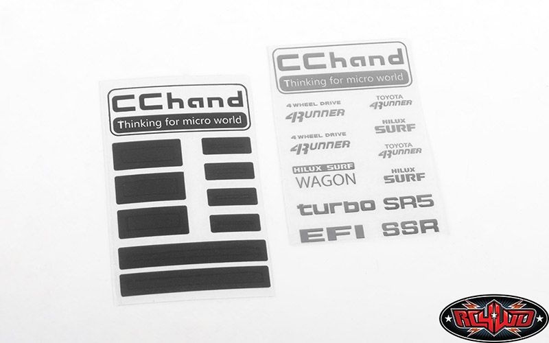 RC4WD Metal Logo Decal Sheet for 1985 Toyota 4Runner VVV-C0701