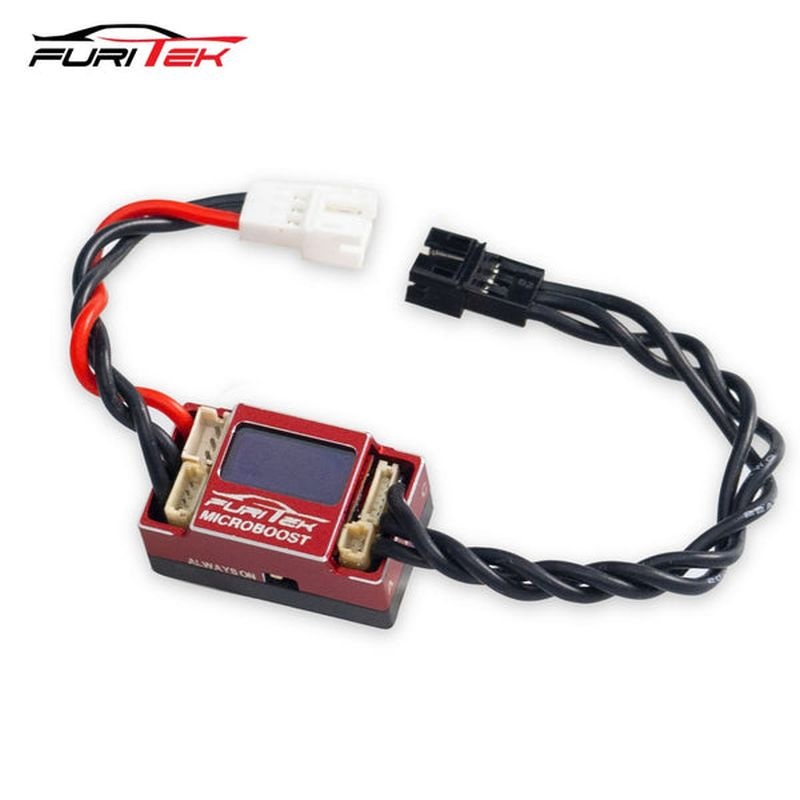 FURITEK MICROBOOST 2S BL-Regler LIPO 25A/50A Sensor/Sensorlos LCD für 1/24 + 1/28 Drift und RaceCar rot FUR-2601