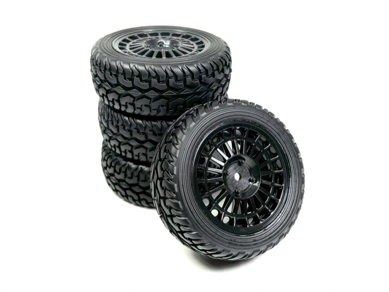 Absima 1:10 Räderset ""Rally Street Design"" schwarz (4) 2510064