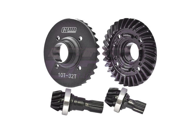 GPM Medium Carbon Stahl Diffzahnrad und Ritzel 32/10T v&h TRX XRT, X-Maxx XRT1032TSBK