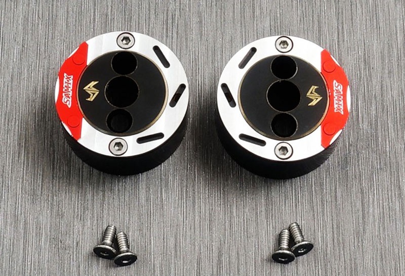 SAMIX Brems-Adapter Messing hinten Set,  Bremsscheibe mit Sattel für Traxxas TRX-4M TRX4M-4415FS