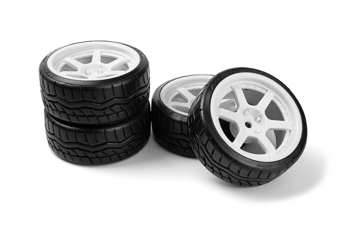HPI Falken Azenis Drift Reifen auf HRE C106 Felgen weiß 4St. 160248