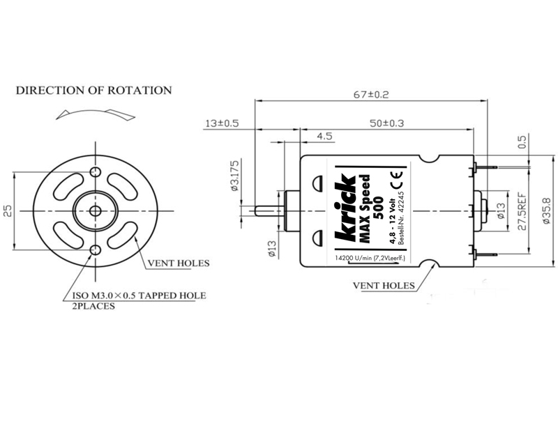KRICK MAX Speed 500 Elektromotor 42245