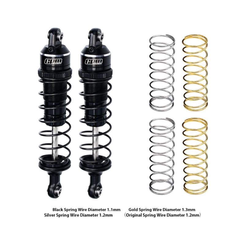 GPM Alu-Dämpfer einstellbar v/h 87mm +Federn schwarz (2) TRX MiniMaxx TXMM087F/RBKBK - Abbildung 1